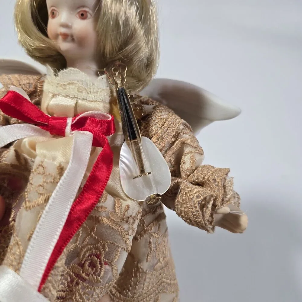 Vintage Light Up Porcelain Angel Christmas Tree Topper 8